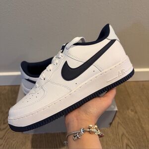 Nike Air Force 1 Navy Blue White NEW